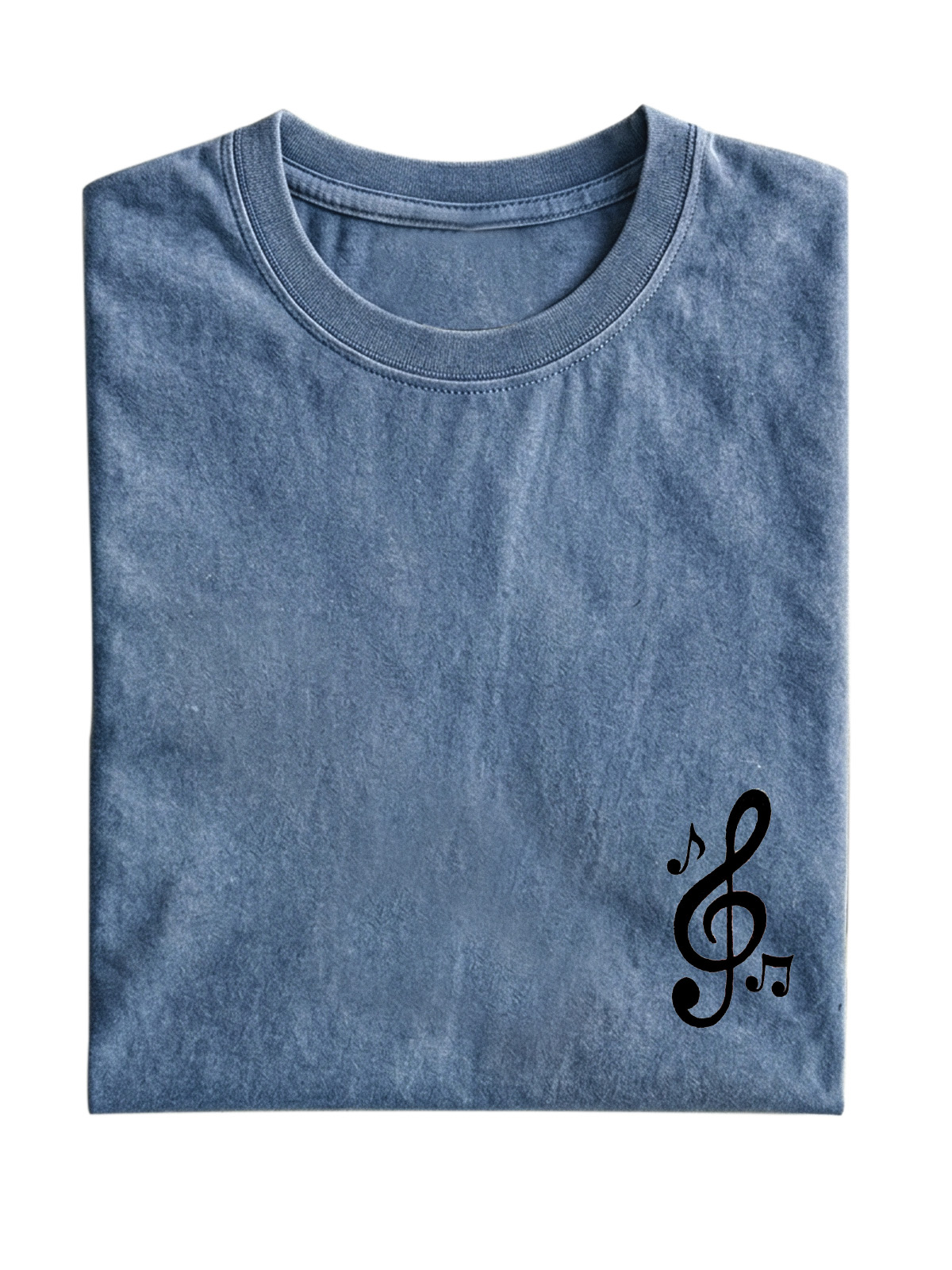 Simple Everyday Music Note Cotton Short-Sleeve T-Shirt