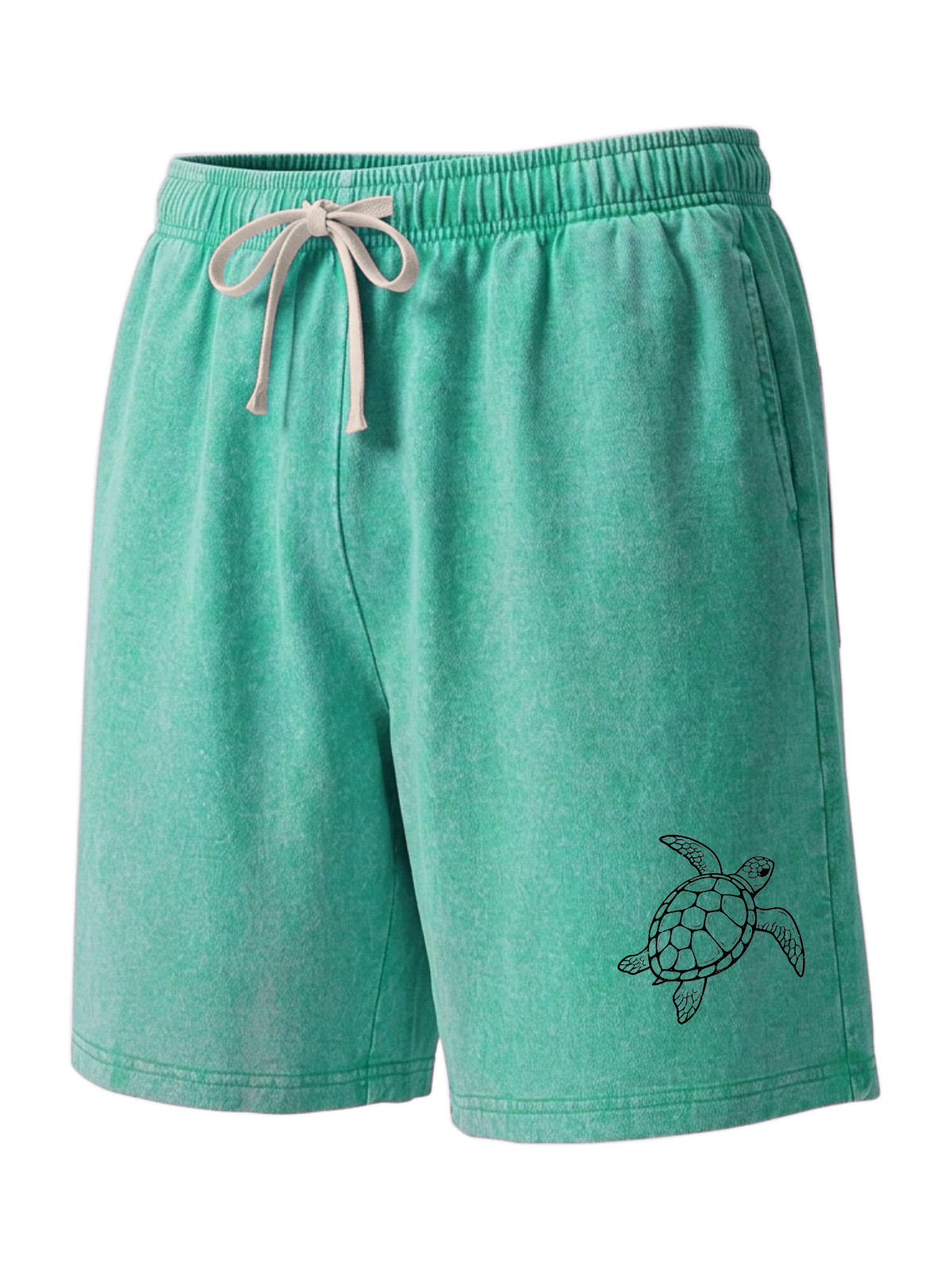 Simple Hawaiian Turtle Print Pure Cotton Shorts