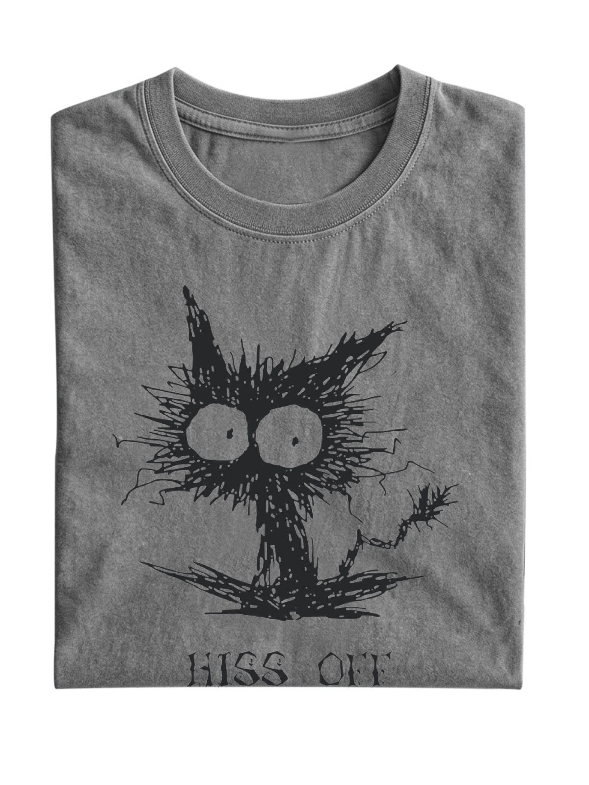 Sassy Cat "Hiss Off" Cotton T-Shirt
