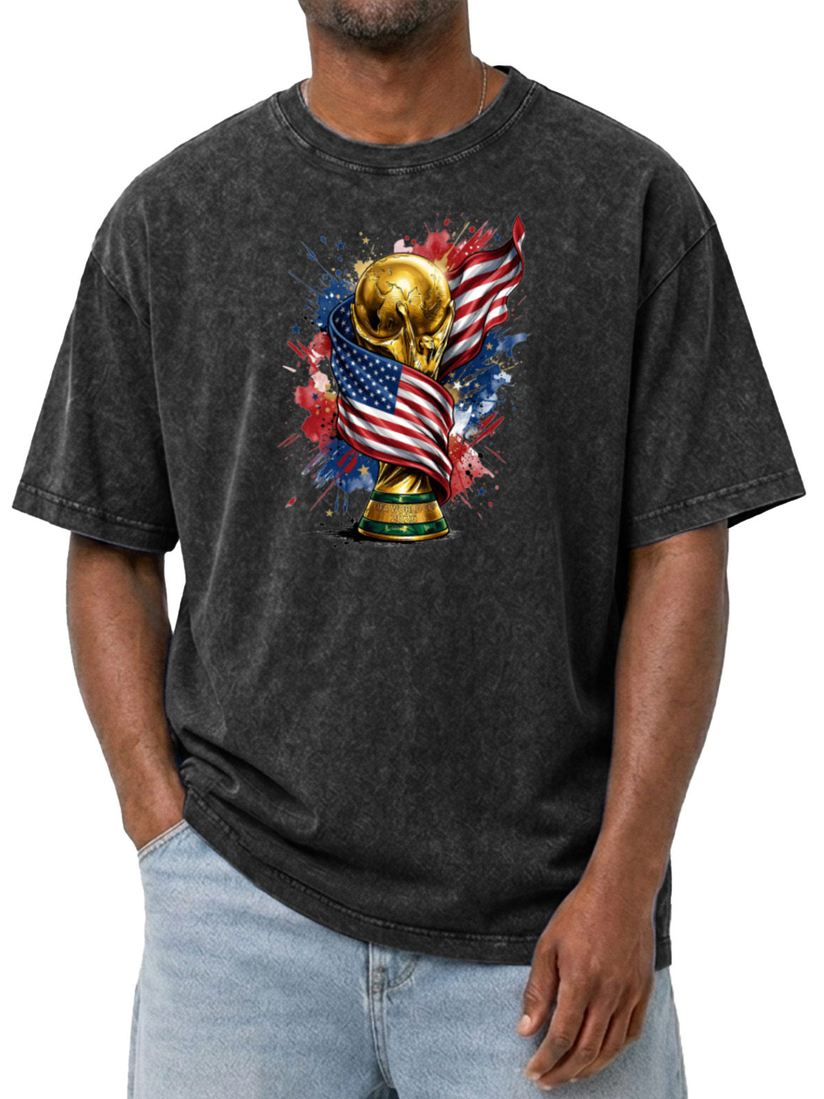 Men’s Wash American Soccer Trophy Graphic T-Shirt
