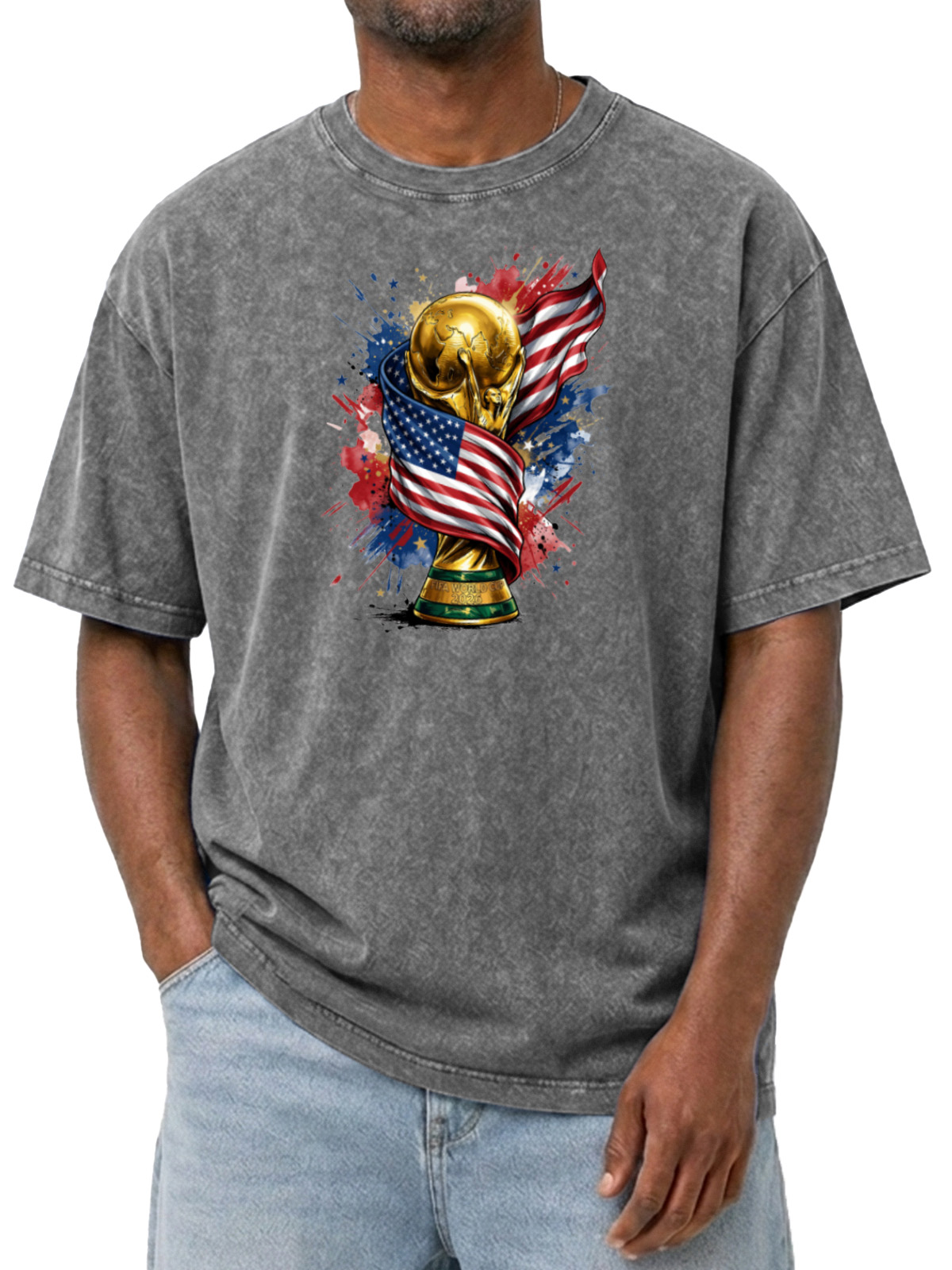 Men’s Wash American Soccer Trophy Graphic T-Shirt