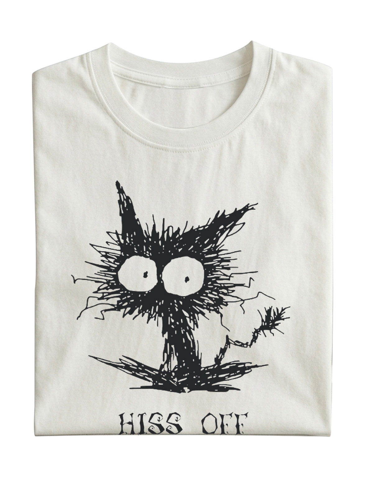 Sassy Cat "Hiss Off" Cotton T-Shirt