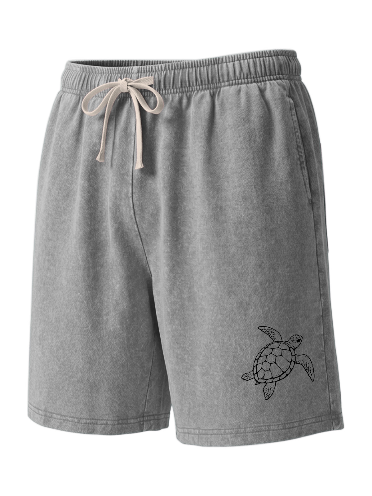 Simple Hawaiian Turtle Print Pure Cotton Shorts