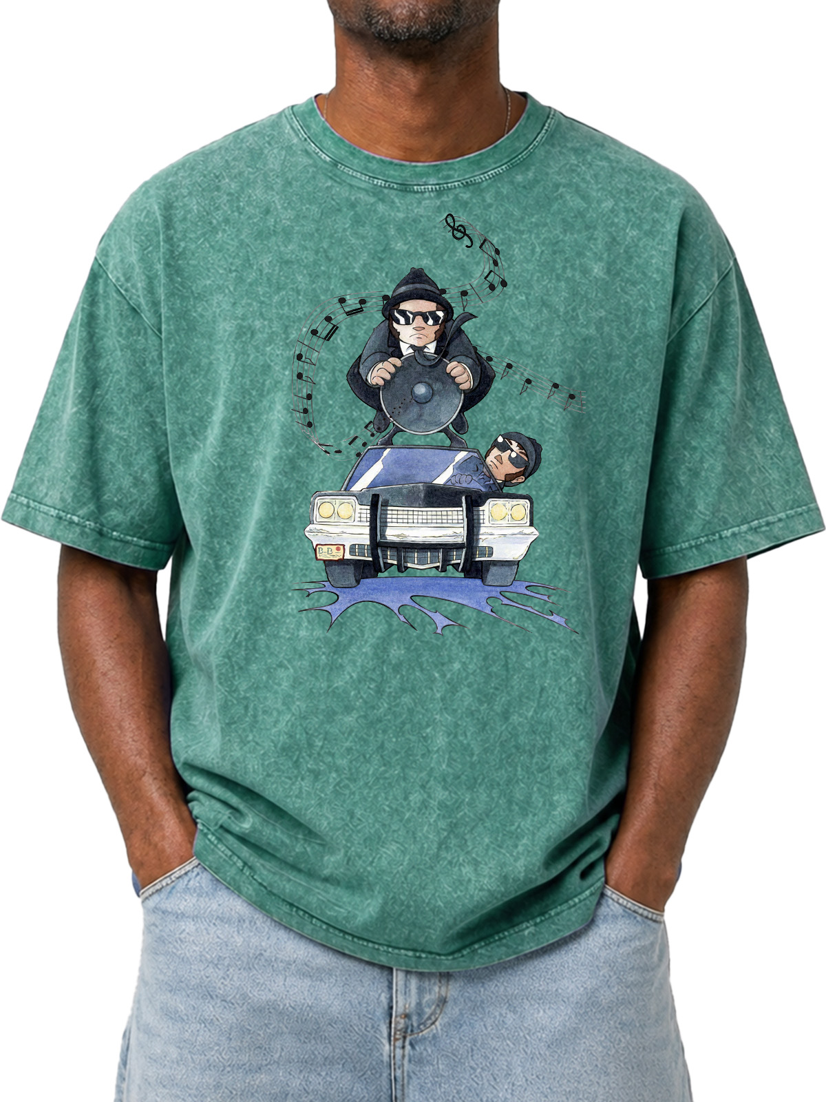 Fun Tribute Classic Printed Washed Short Sleeve T-Shirt