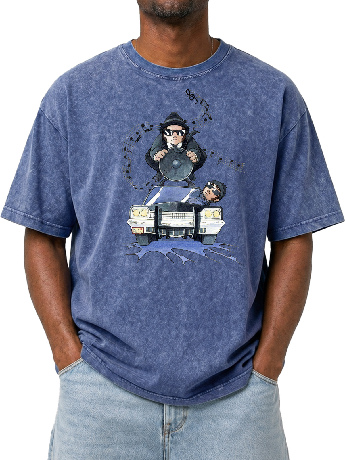 Fun Tribute Classic Printed Washed Short Sleeve T-Shirt
