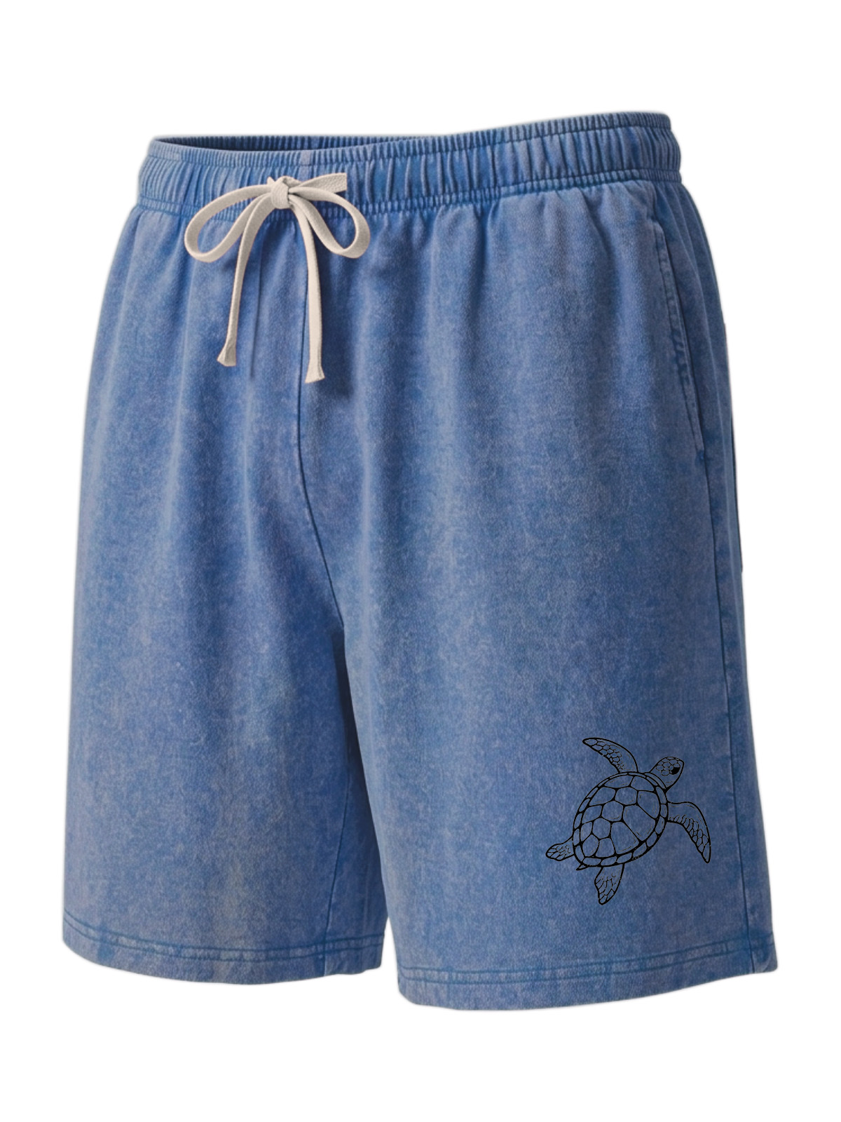Simple Hawaiian Turtle Print Pure Cotton Shorts