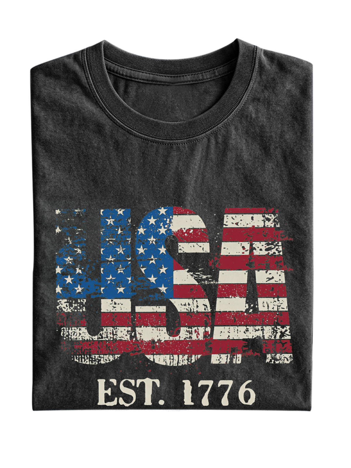 Vintage Usa Wash Cotton Short Sleeve T-shirt