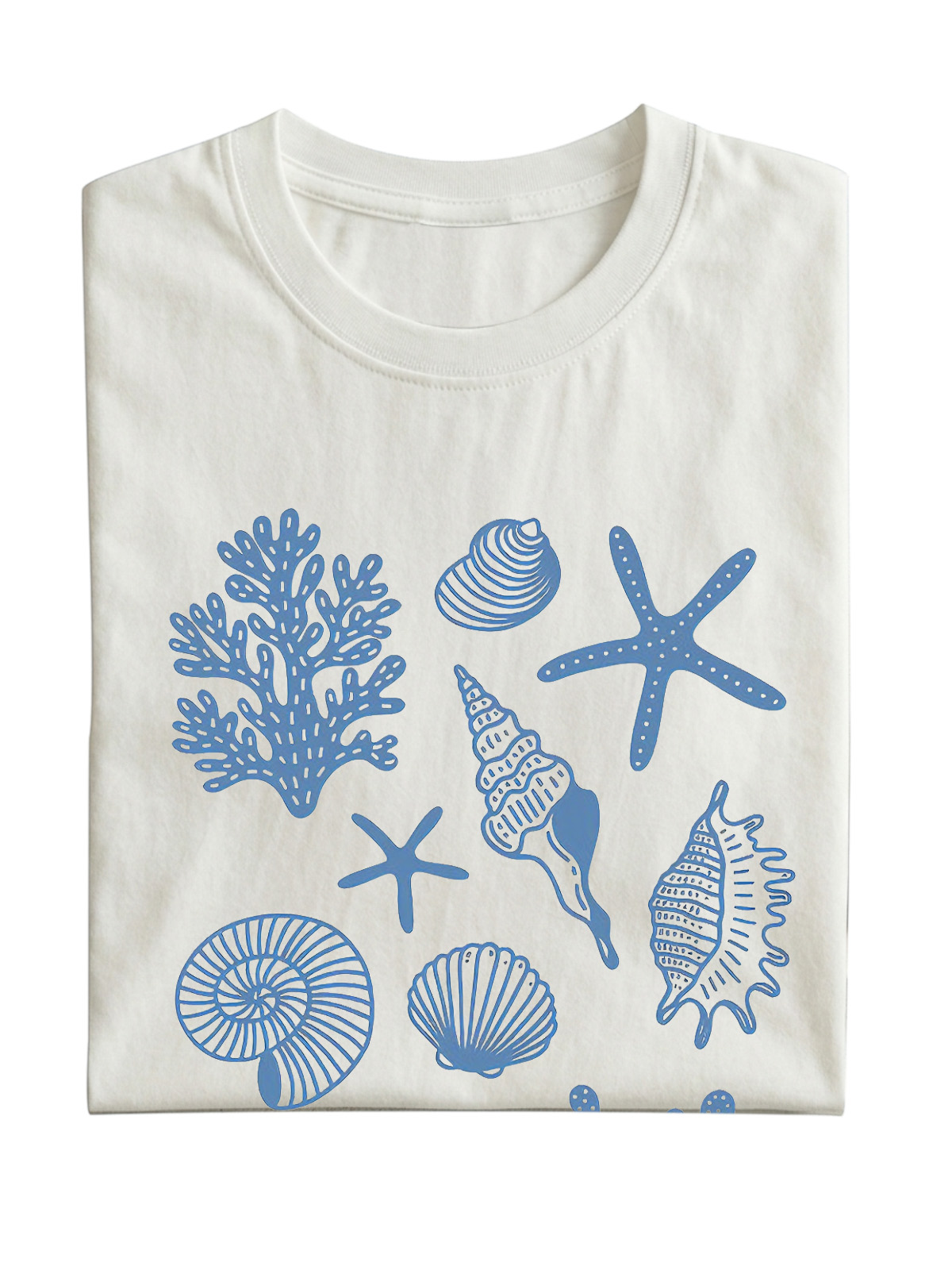 Hawaiian Shell Cotton Short-sleeved T-shirt