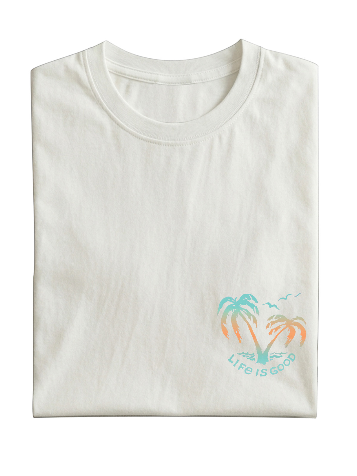Simple Coconut Tree Life Is Good Cotton Short-sleeved T-shirt