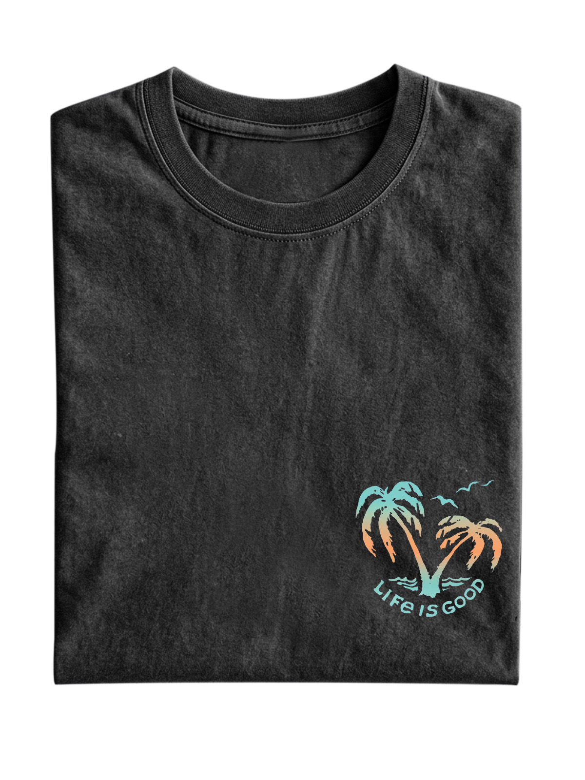 Simple Coconut Tree Life Is Good Cotton Short-sleeved T-shirt