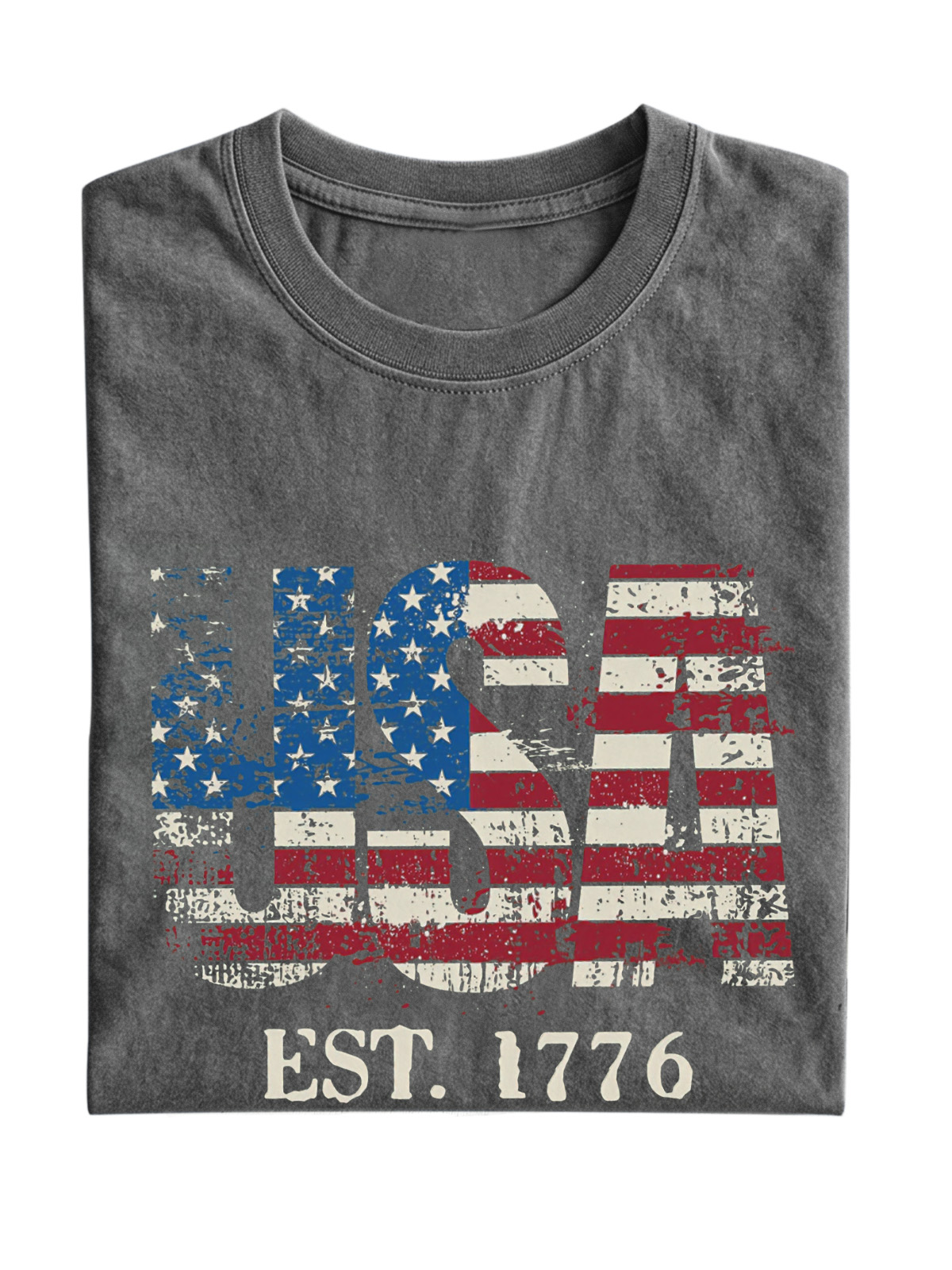 Vintage Usa Wash Cotton Short Sleeve T-shirt