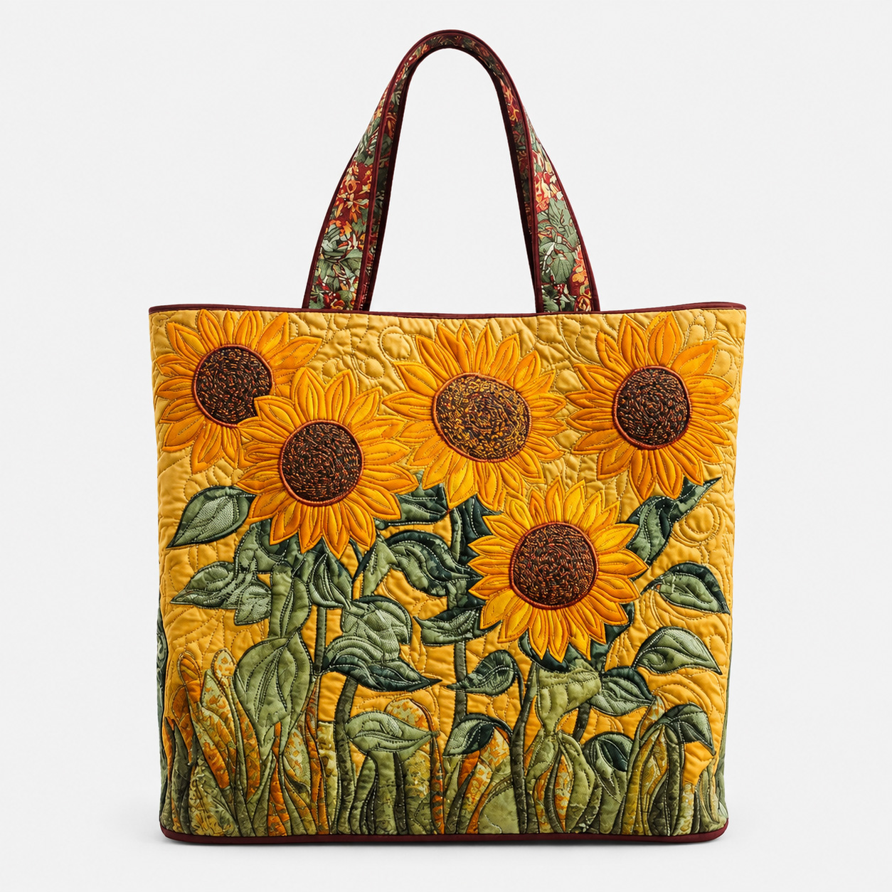 Everyday Sunflower Quilted Tote Bag