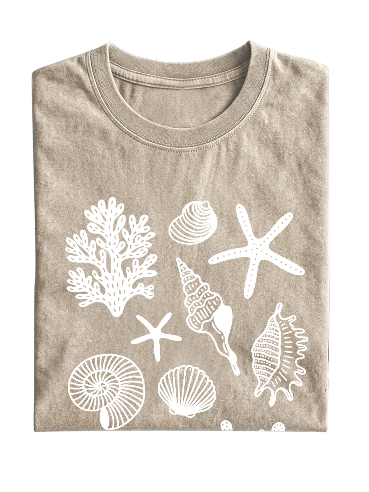 Hawaiian Shell Cotton Short-sleeved T-shirt