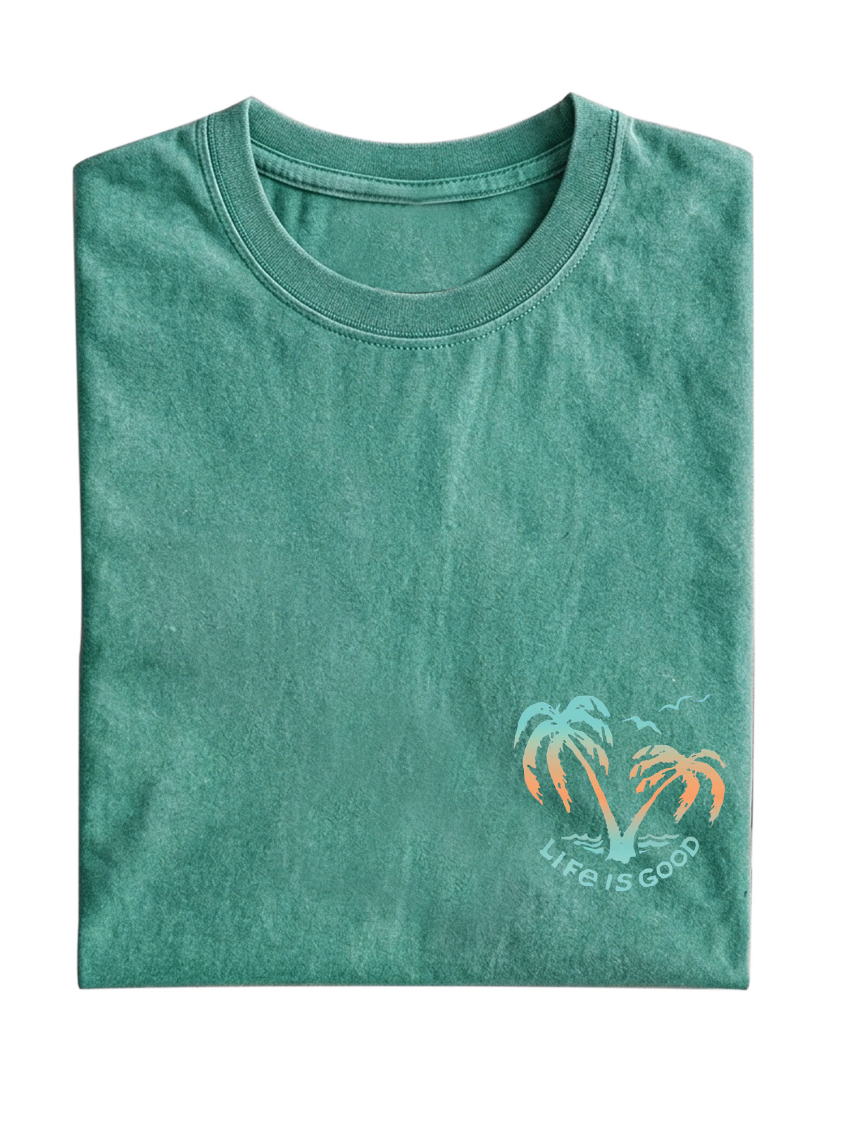 Simple Coconut Tree Life Is Good Cotton Short-sleeved T-shirt