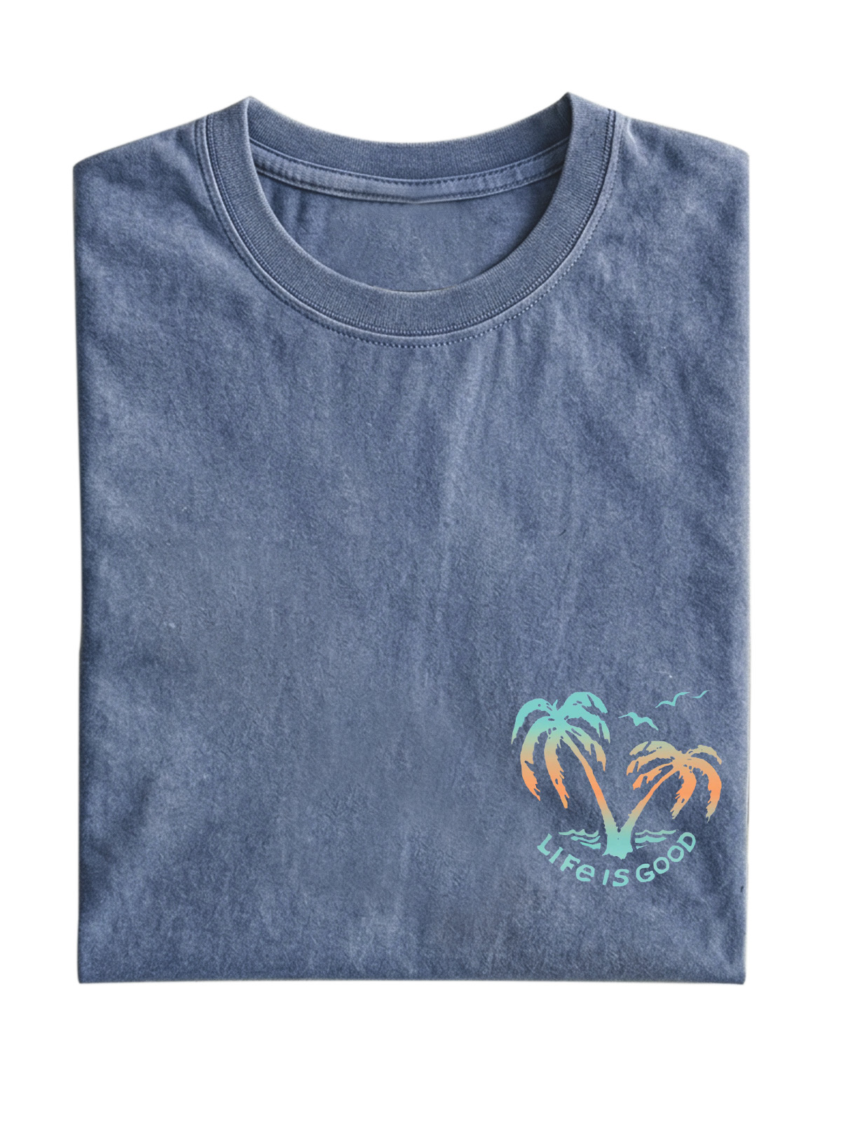 Simple Coconut Tree Life Is Good Cotton Short-sleeved T-shirt