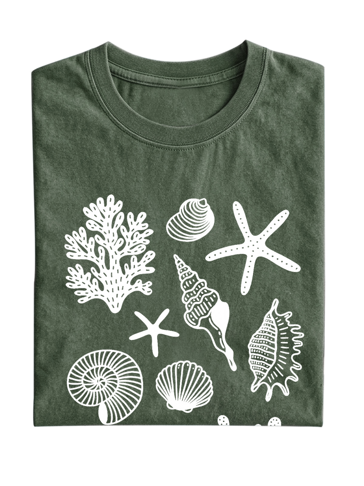 Hawaiian Shell Cotton Short-sleeved T-shirt