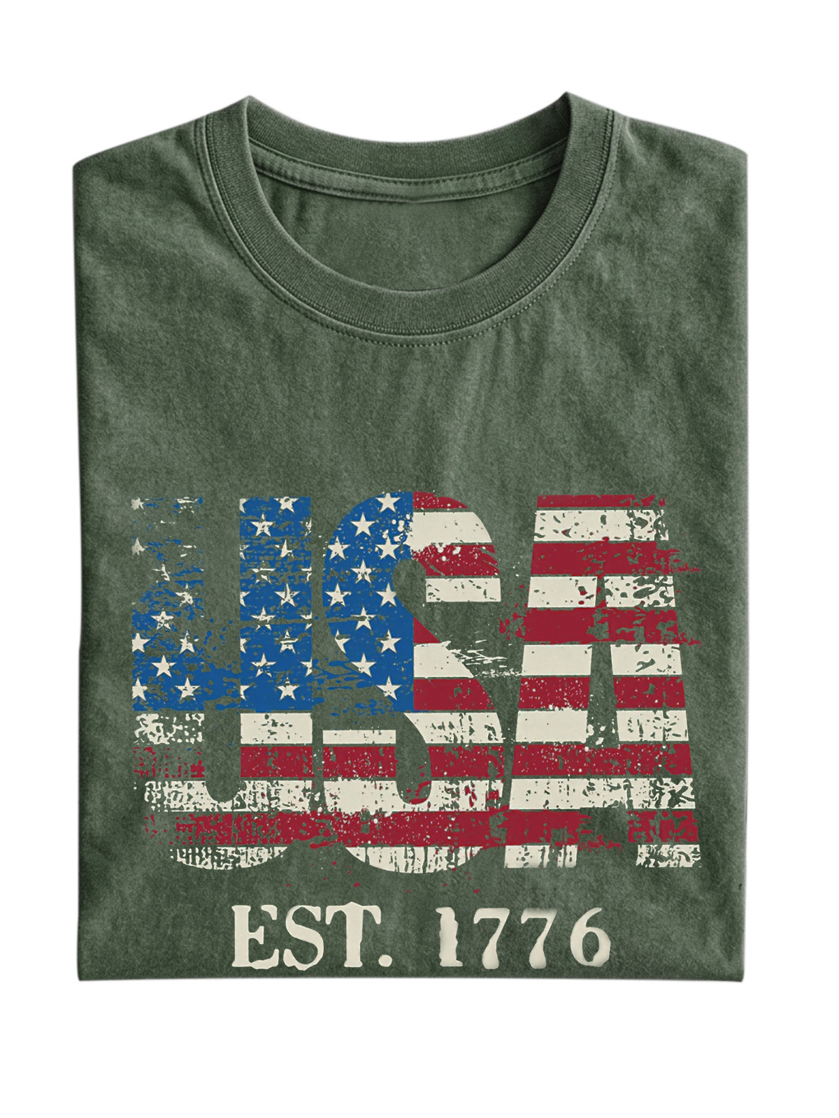 Vintage Usa Wash Cotton Short Sleeve T-shirt