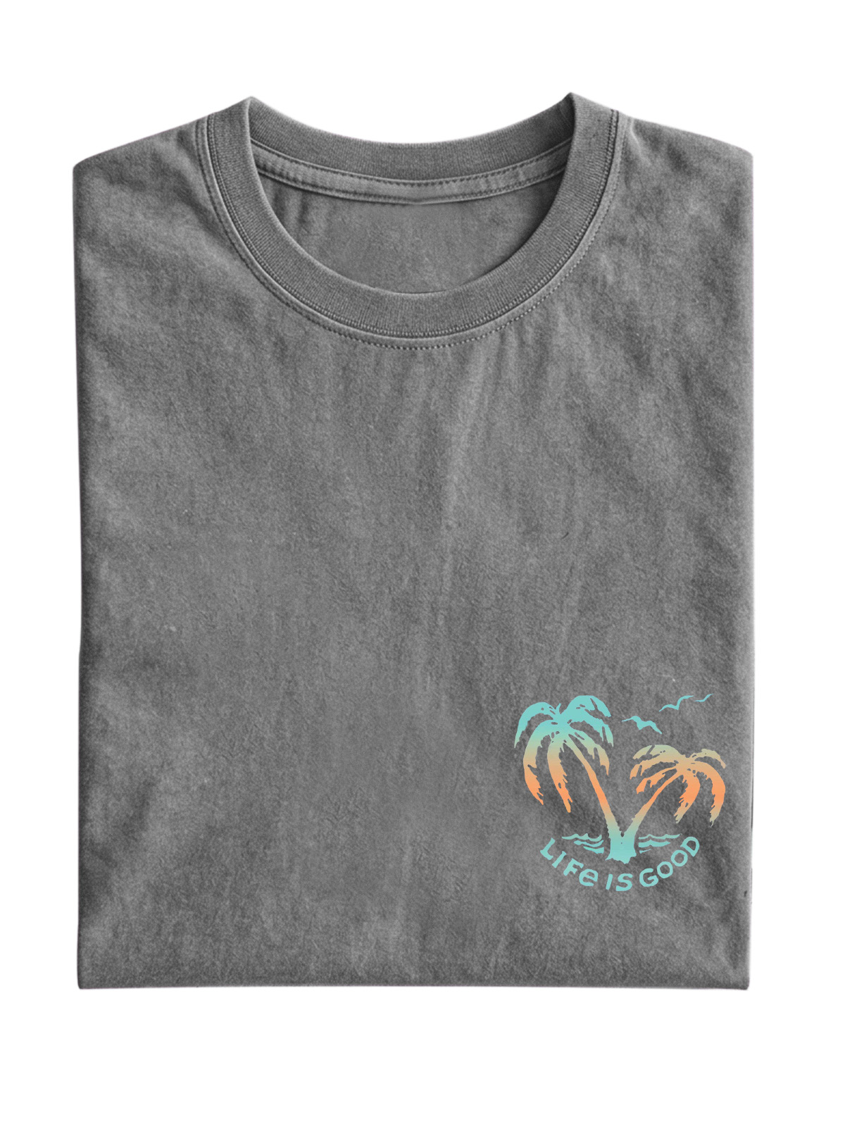 Simple Coconut Tree Life Is Good Cotton Short-sleeved T-shirt