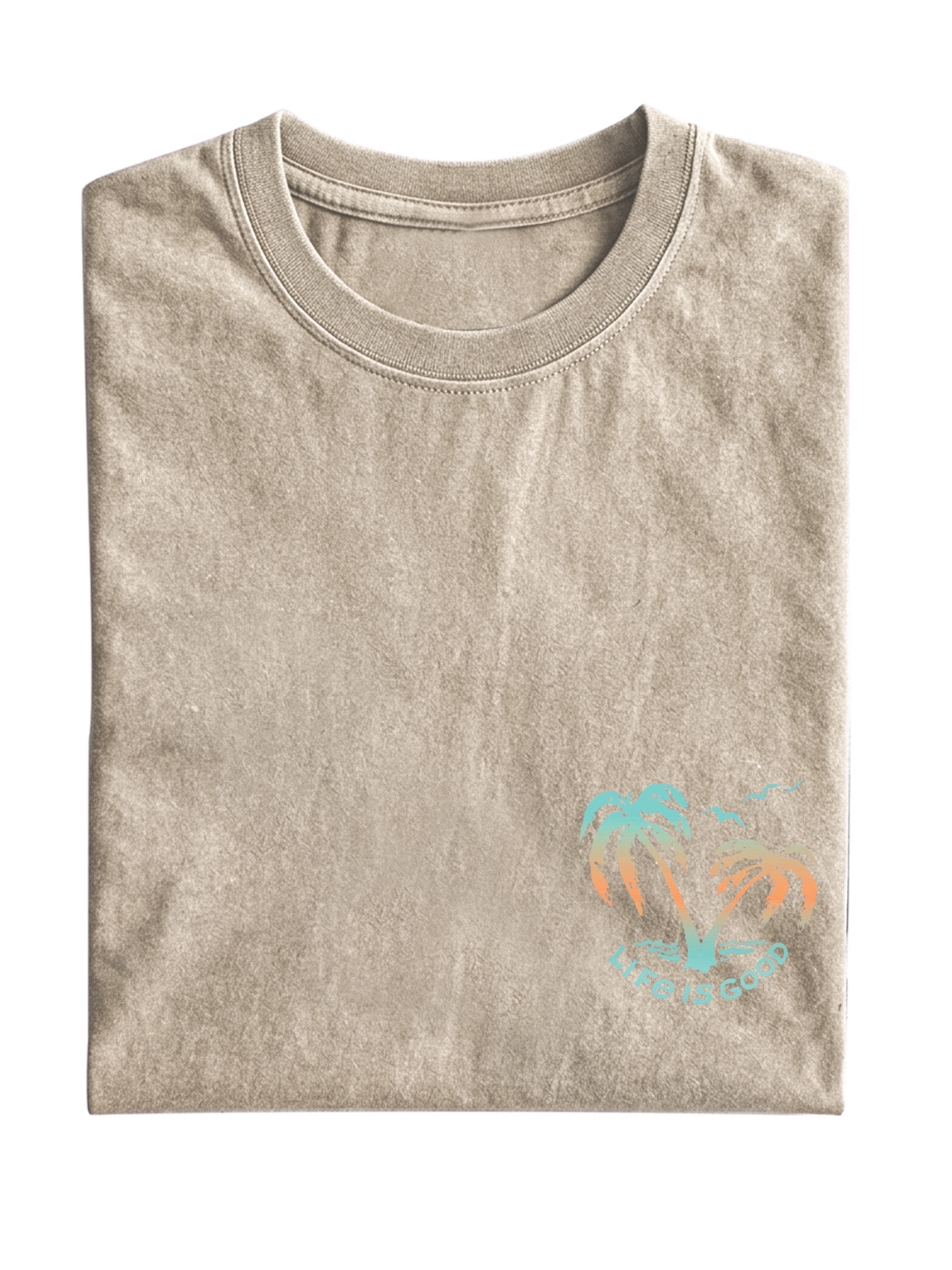 Simple Coconut Tree Life Is Good Cotton Short-sleeved T-shirt