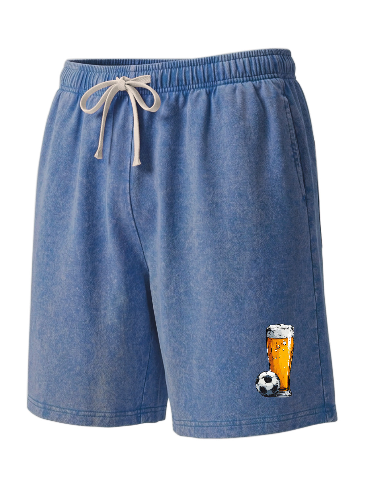 Casual Hawaiian Beer Print Pure Cotton Shorts