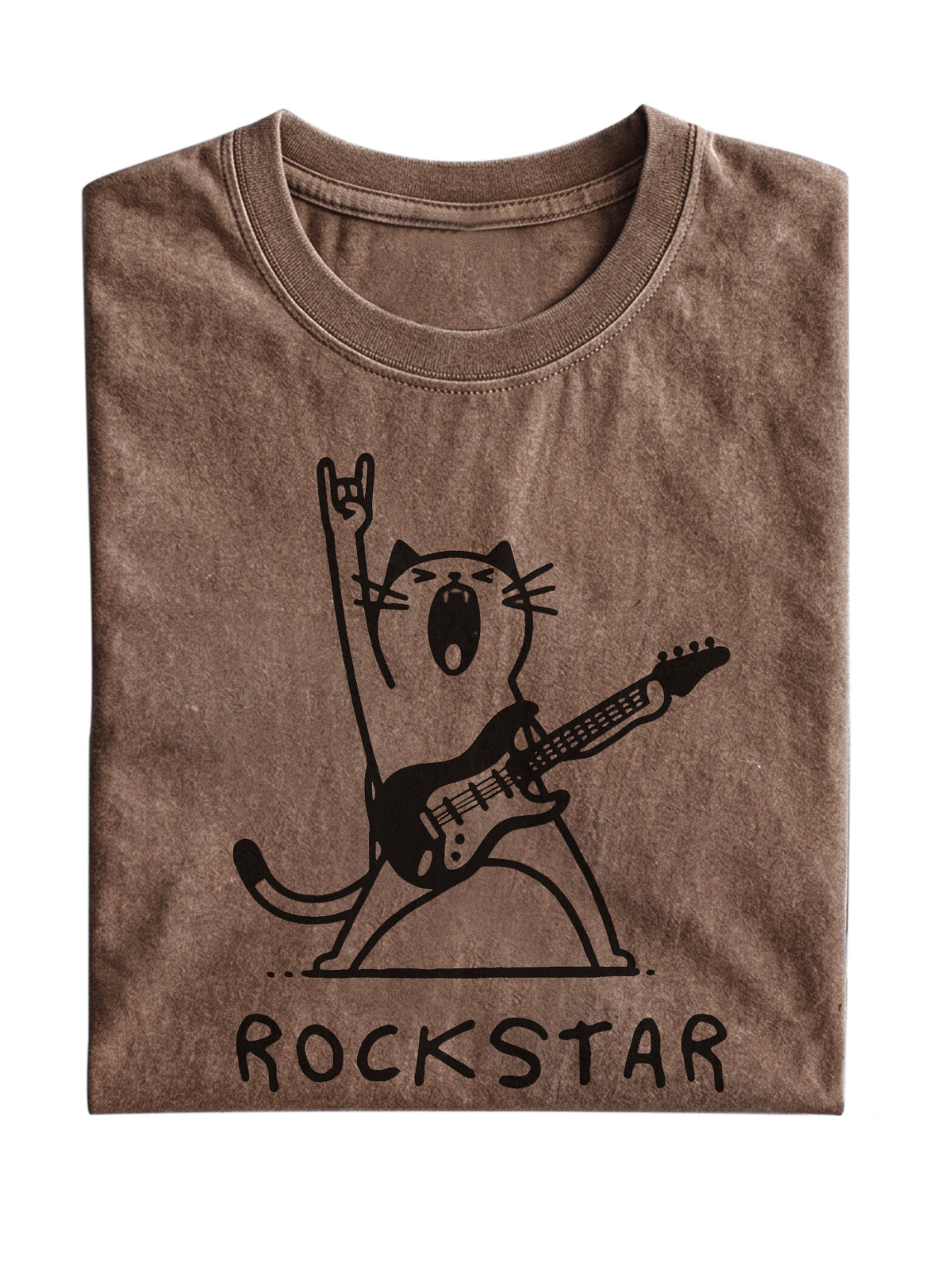 Rockstar Fun Cat Cotton T-shirt