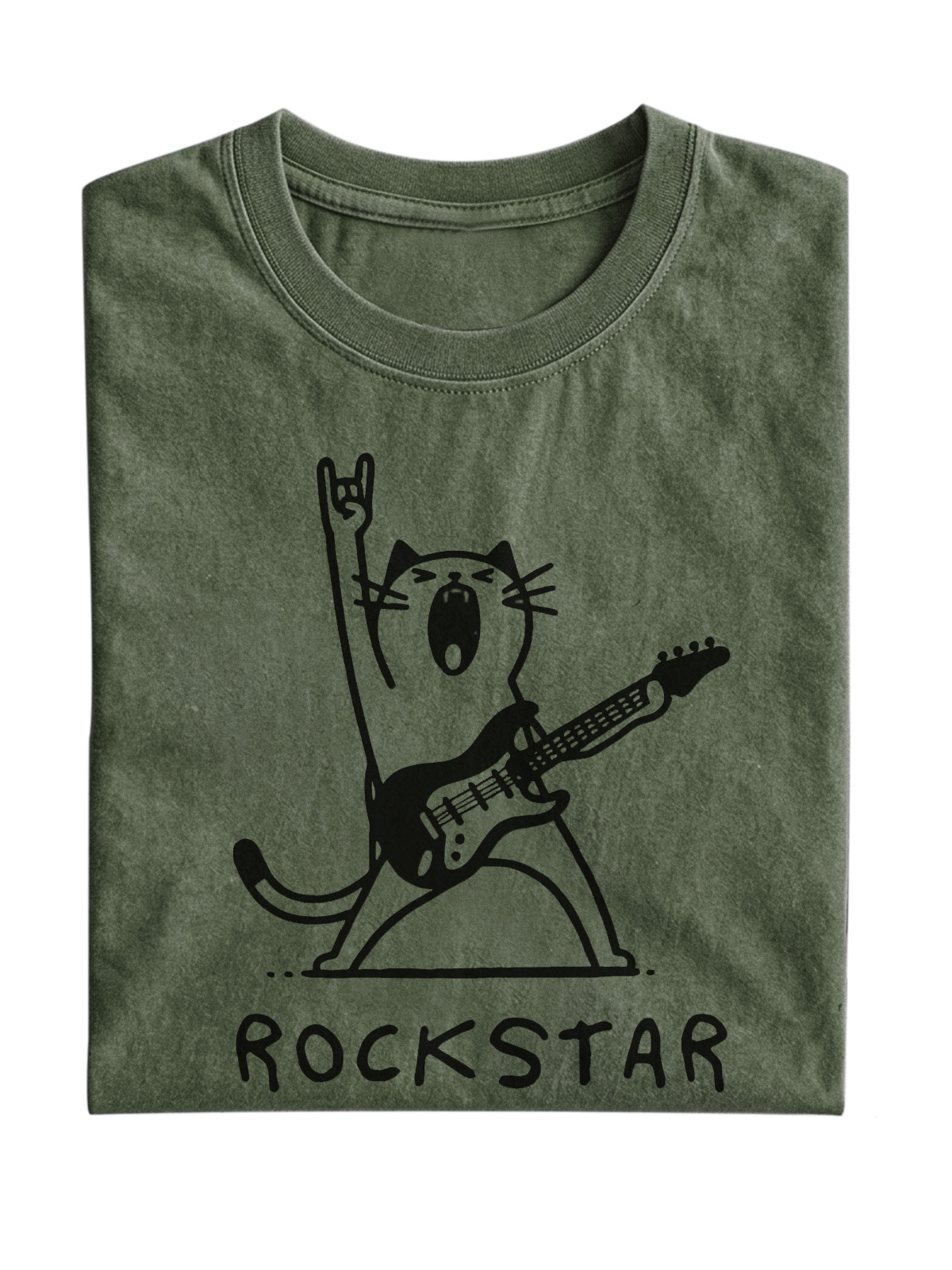 Rockstar Fun Cat Cotton T-shirt