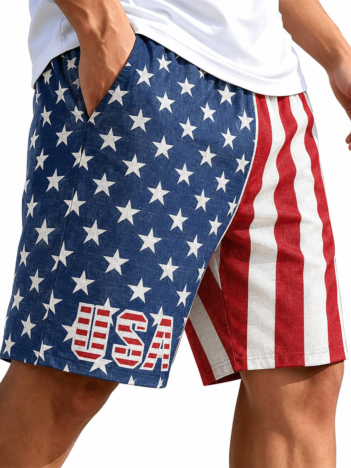 Simple Independence Day Usa Casual Shorts