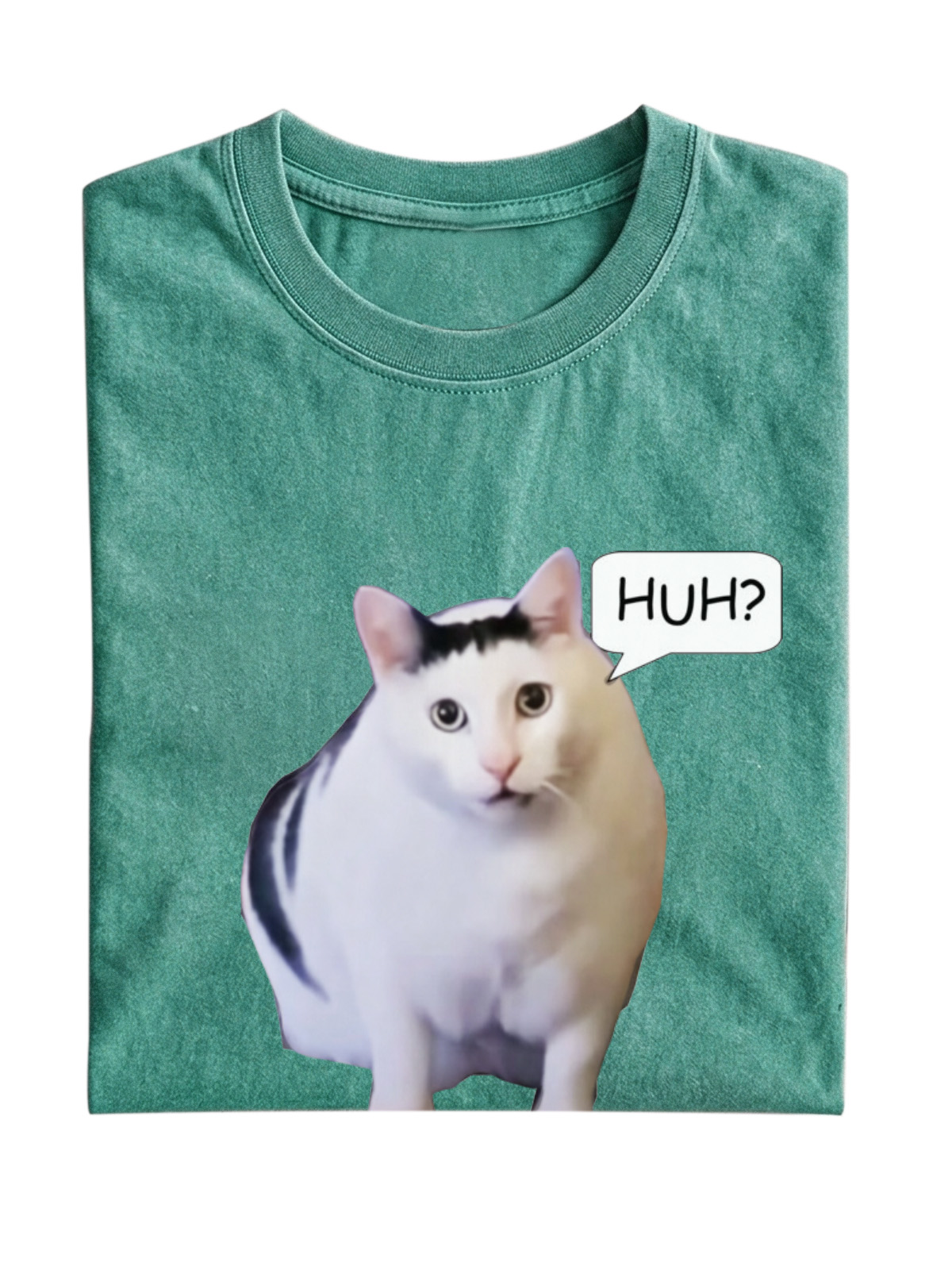 Huh? Cat Meme Cotton Short-Sleeve T-Shirt