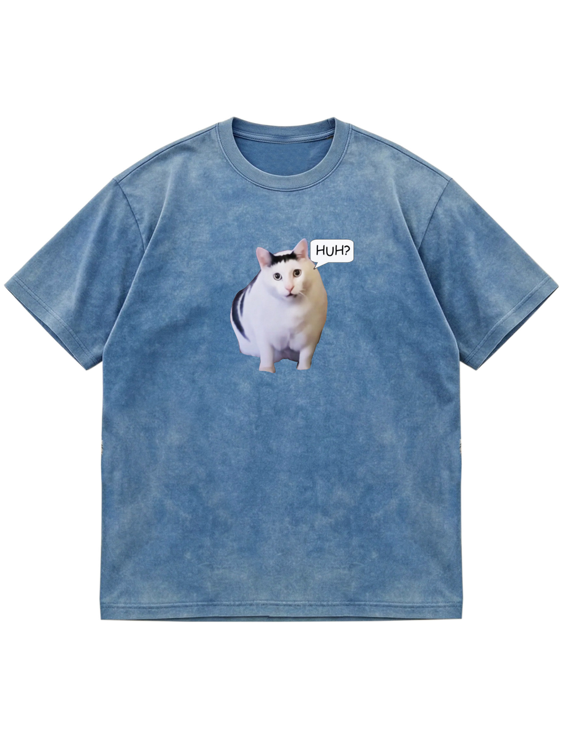 Huh? Cat Meme Cotton Short-Sleeve T-Shirt