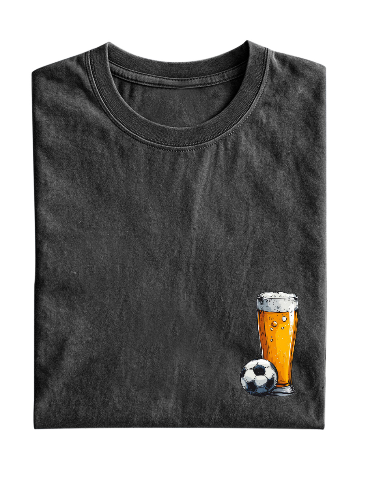 Simple Football Beer Cotton Short-sleeved T-shirt