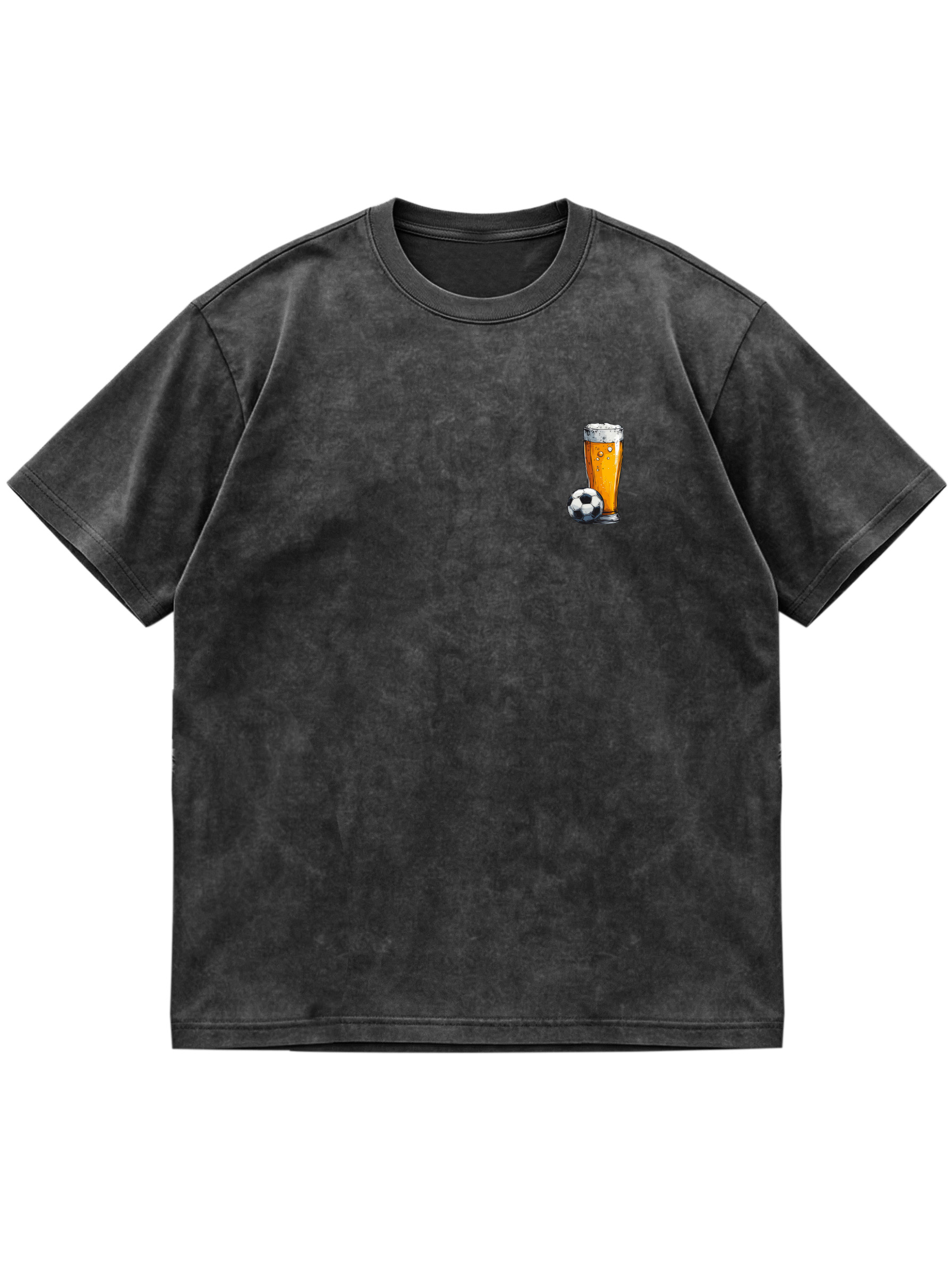 Simple Football Beer Cotton Short-sleeved T-shirt