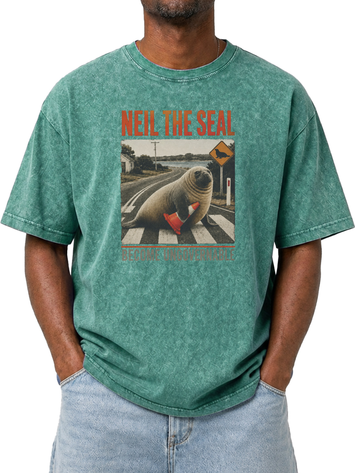 Neil The Seal Printed Short-sleeve T-shirt