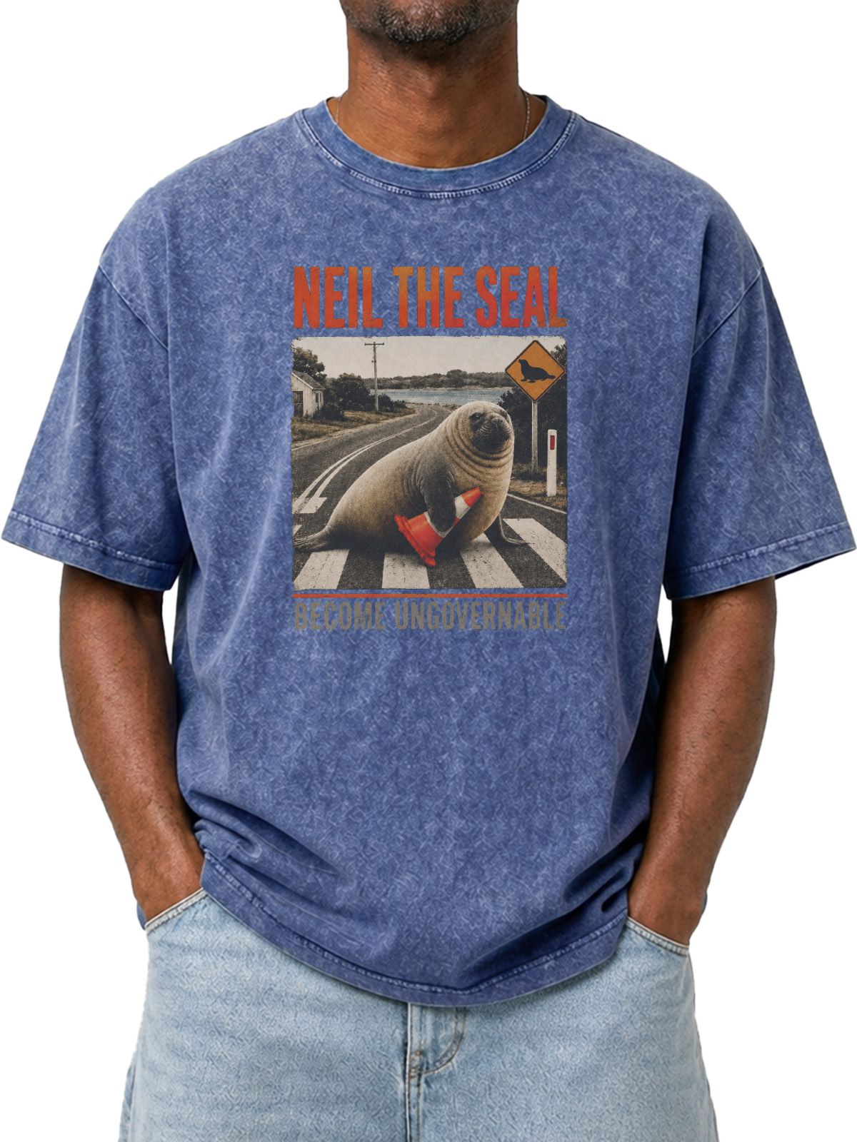 Neil The Seal Printed Short-sleeve T-shirt