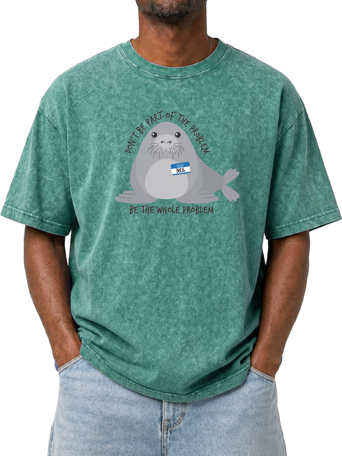 Neil The Seal Printed Short-sleeve T-shirt