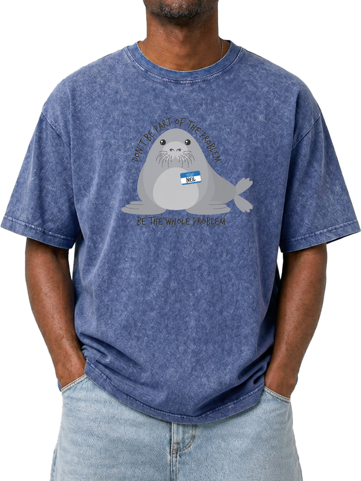 Neil The Seal Printed Short-sleeve T-shirt
