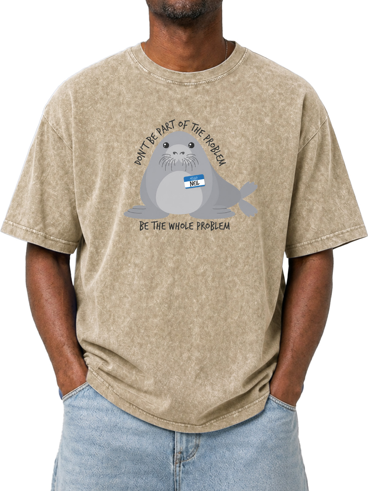 Neil The Seal Printed Short-sleeve T-shirt