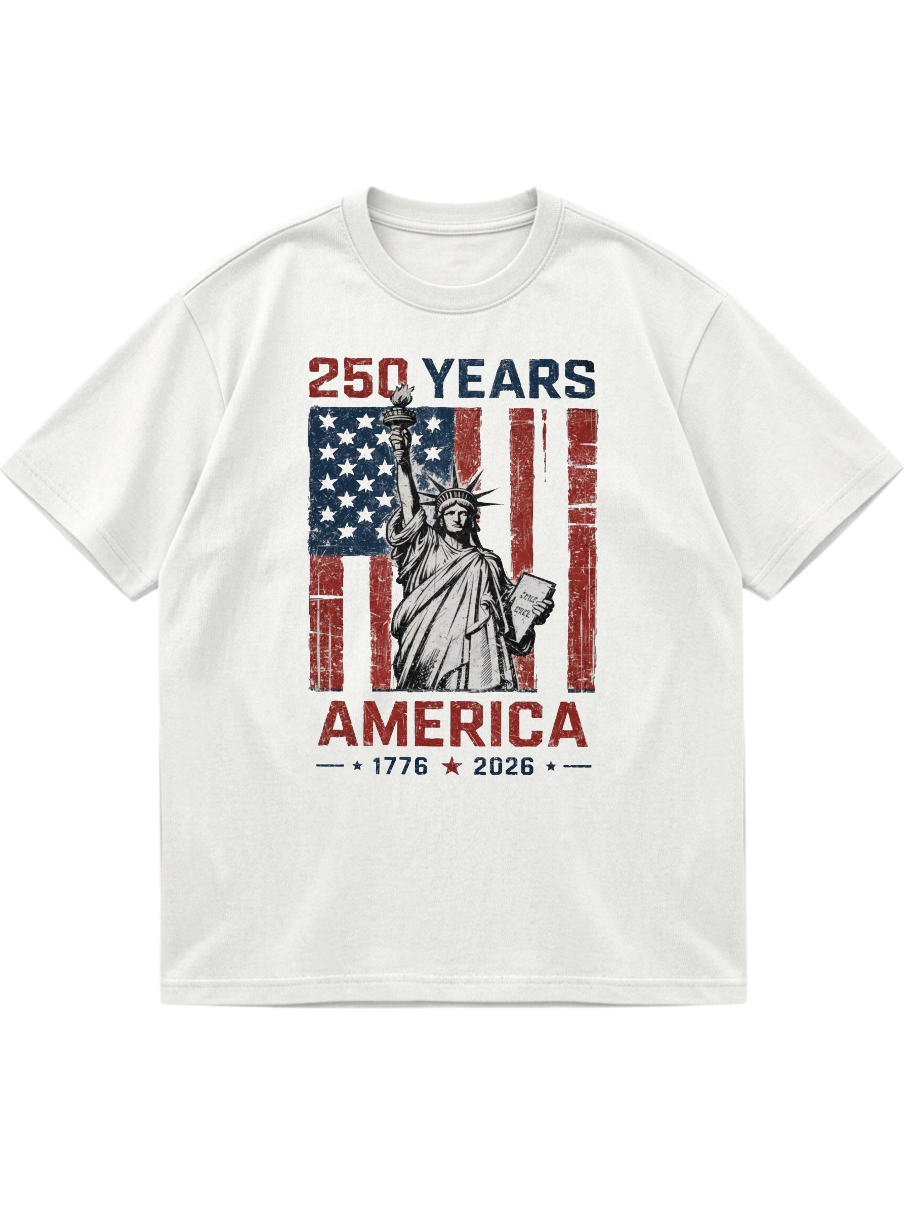 Us 250th Anniversary Statue Of Liberty Cotton T-shirt
