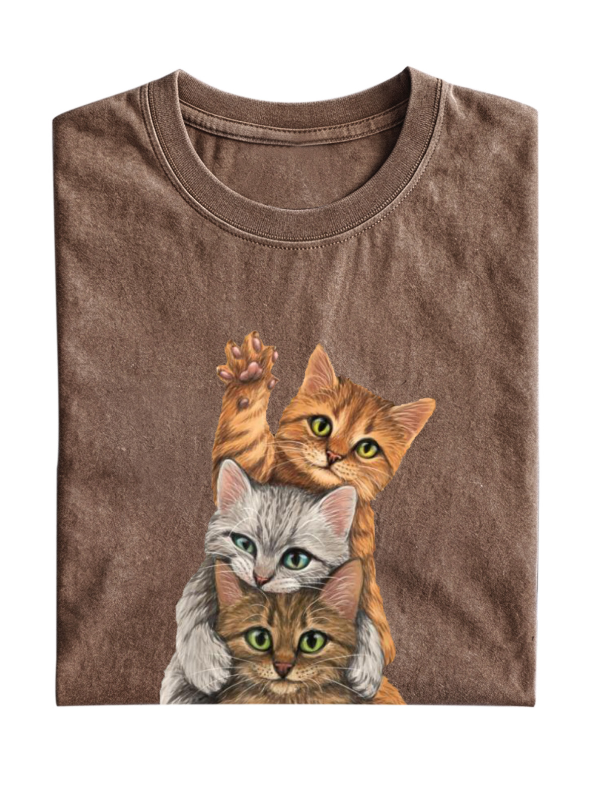 Fun Kitty Stacking Cotton Short Sleeve T-Shirt