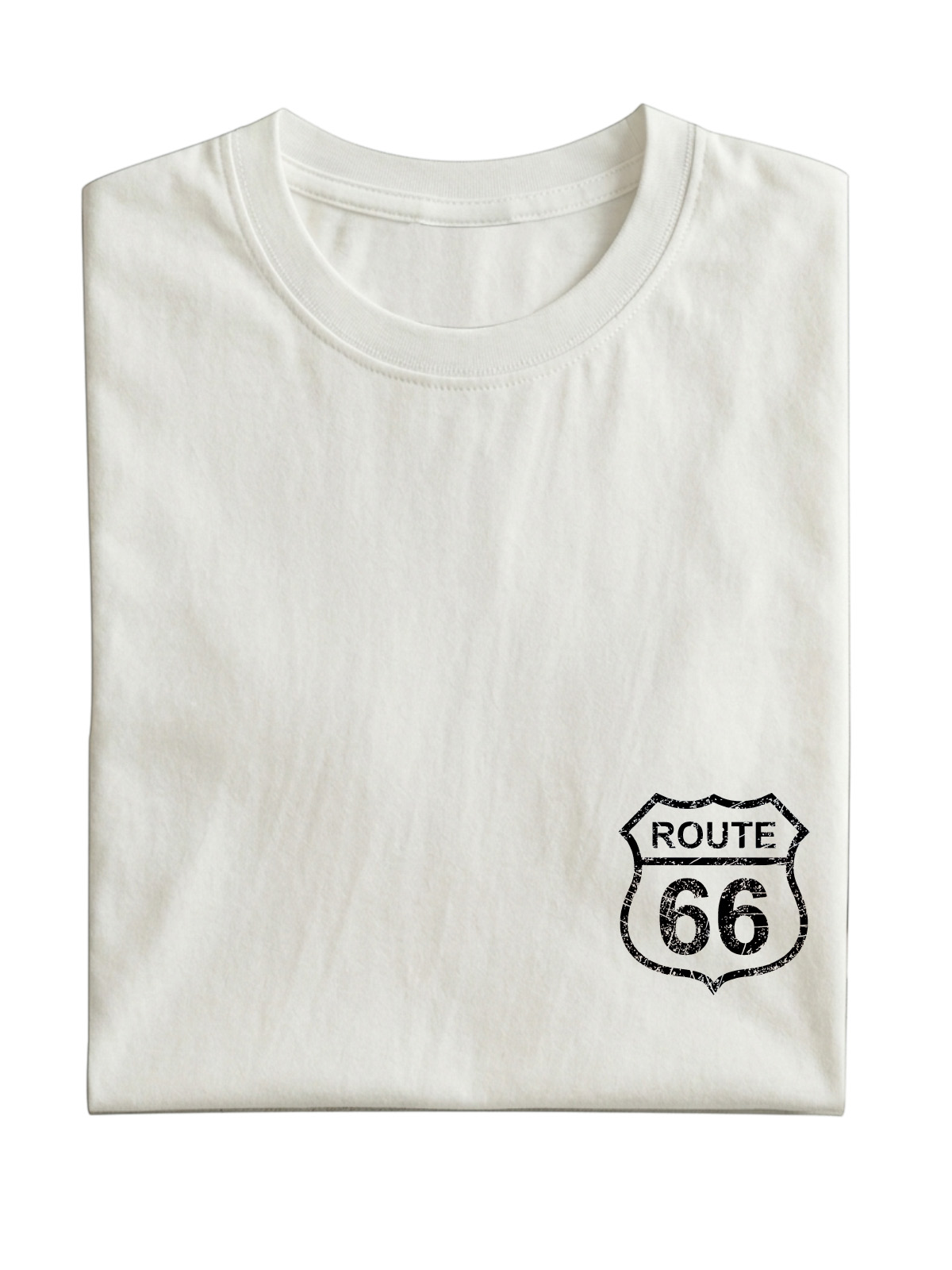 Vintage Route 66 Cotton Short Sleeve T-shirt