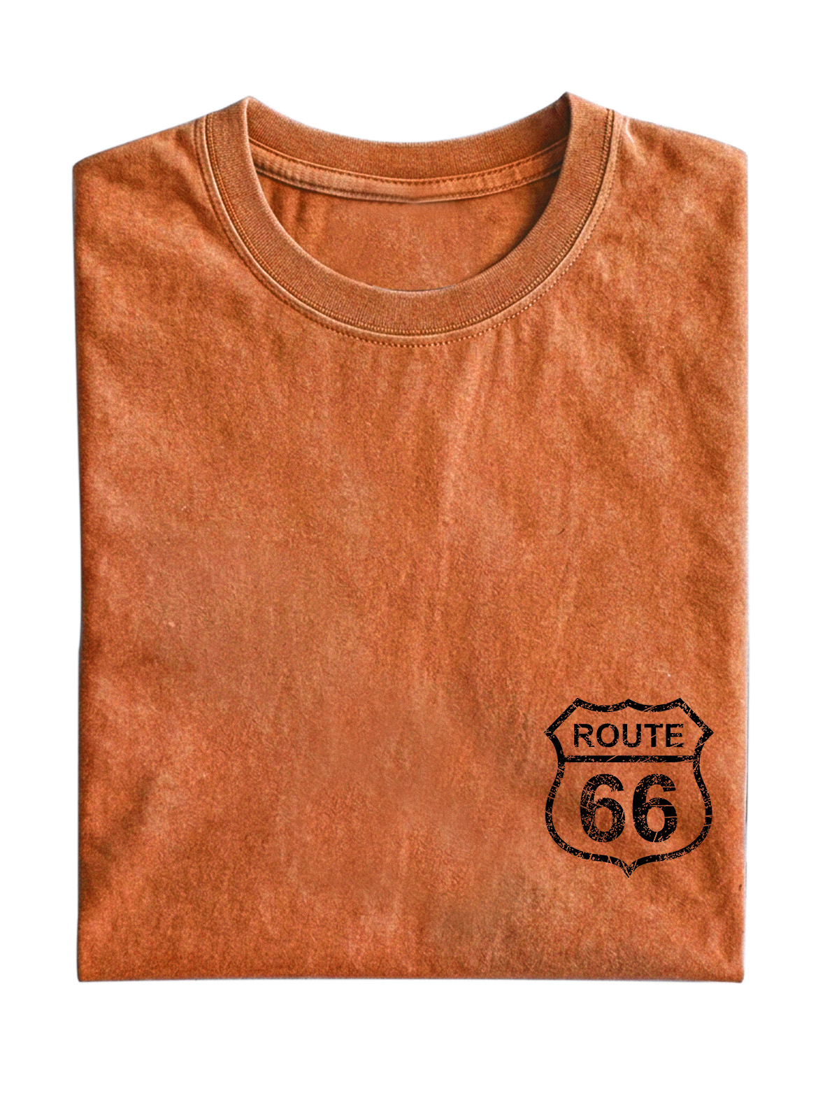 Vintage Route 66 Cotton Short Sleeve T-shirt
