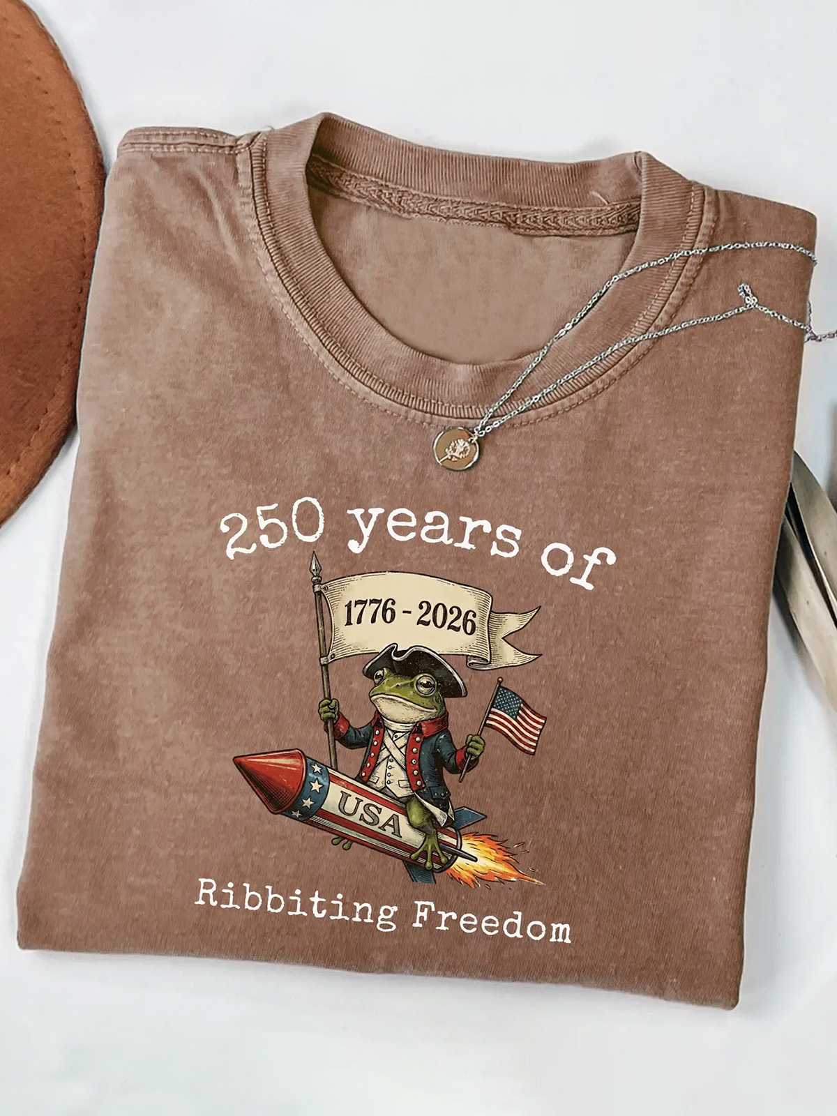 250 Years Of Ribbiting Freedom Cotton T-shirt