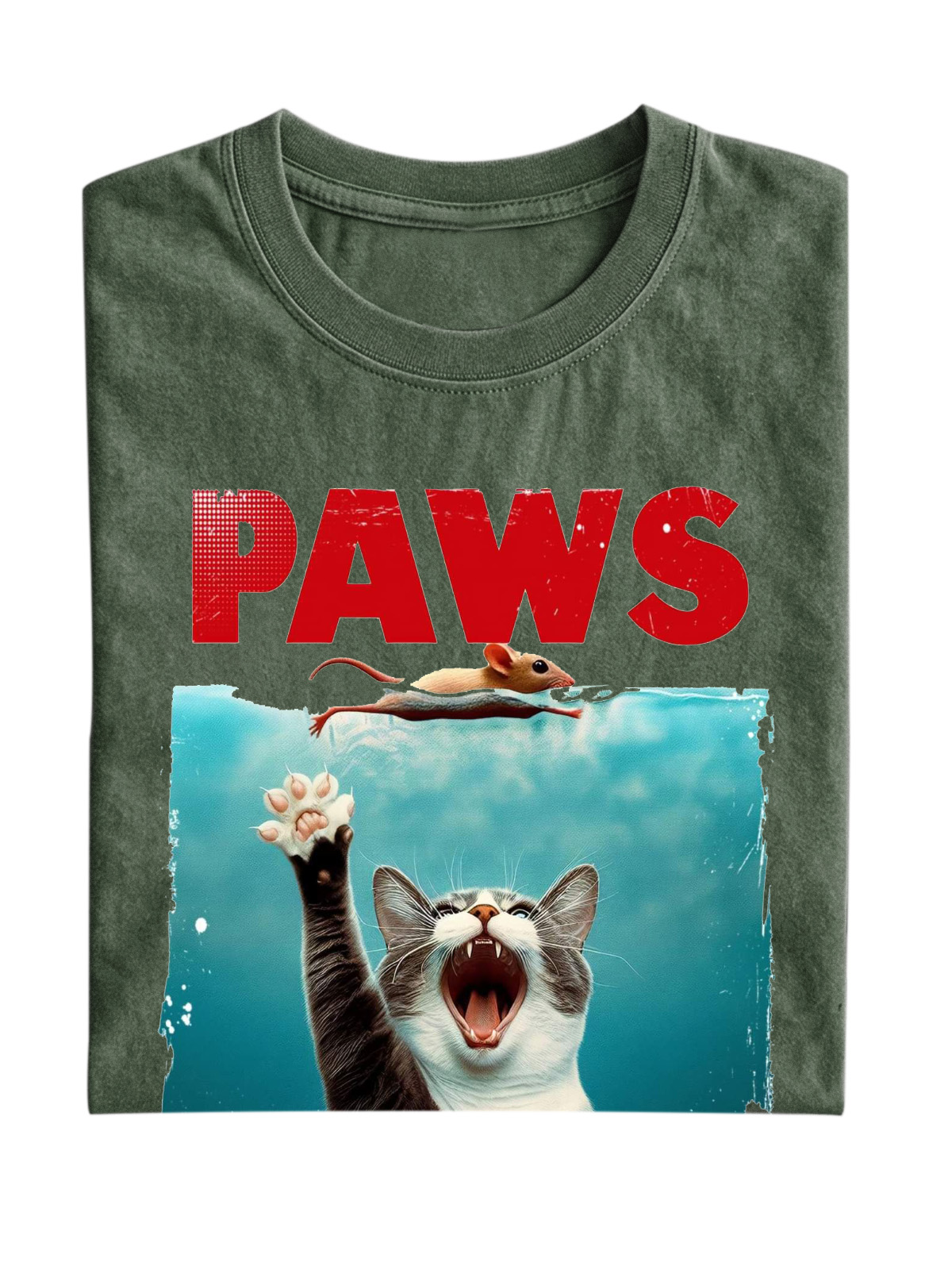 Fun "Cat Paws" Cotton T-shirt