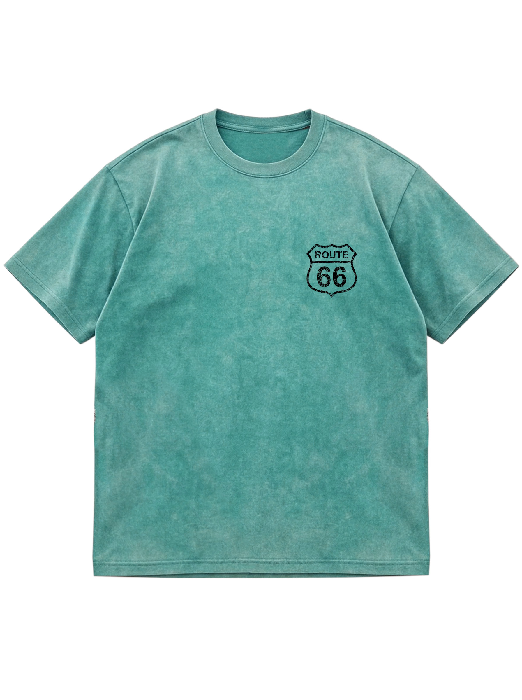 Vintage Route 66 Cotton Short Sleeve T-shirt