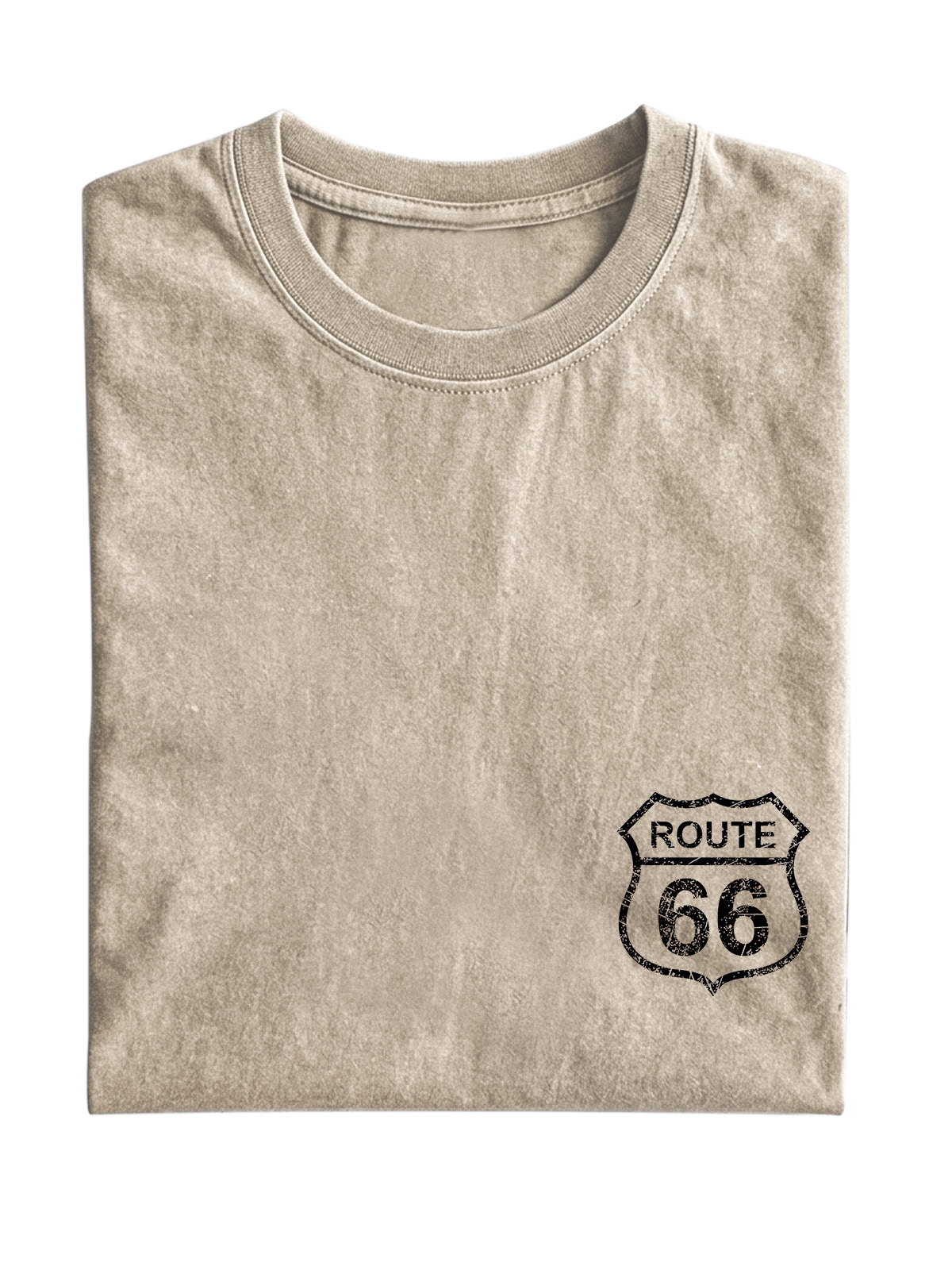 Vintage Route 66 Cotton Short Sleeve T-shirt