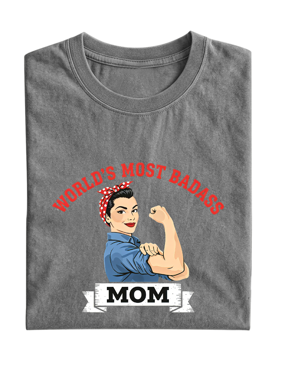 World's Most Badass Mom Cotton Short-sleeve T-shirt