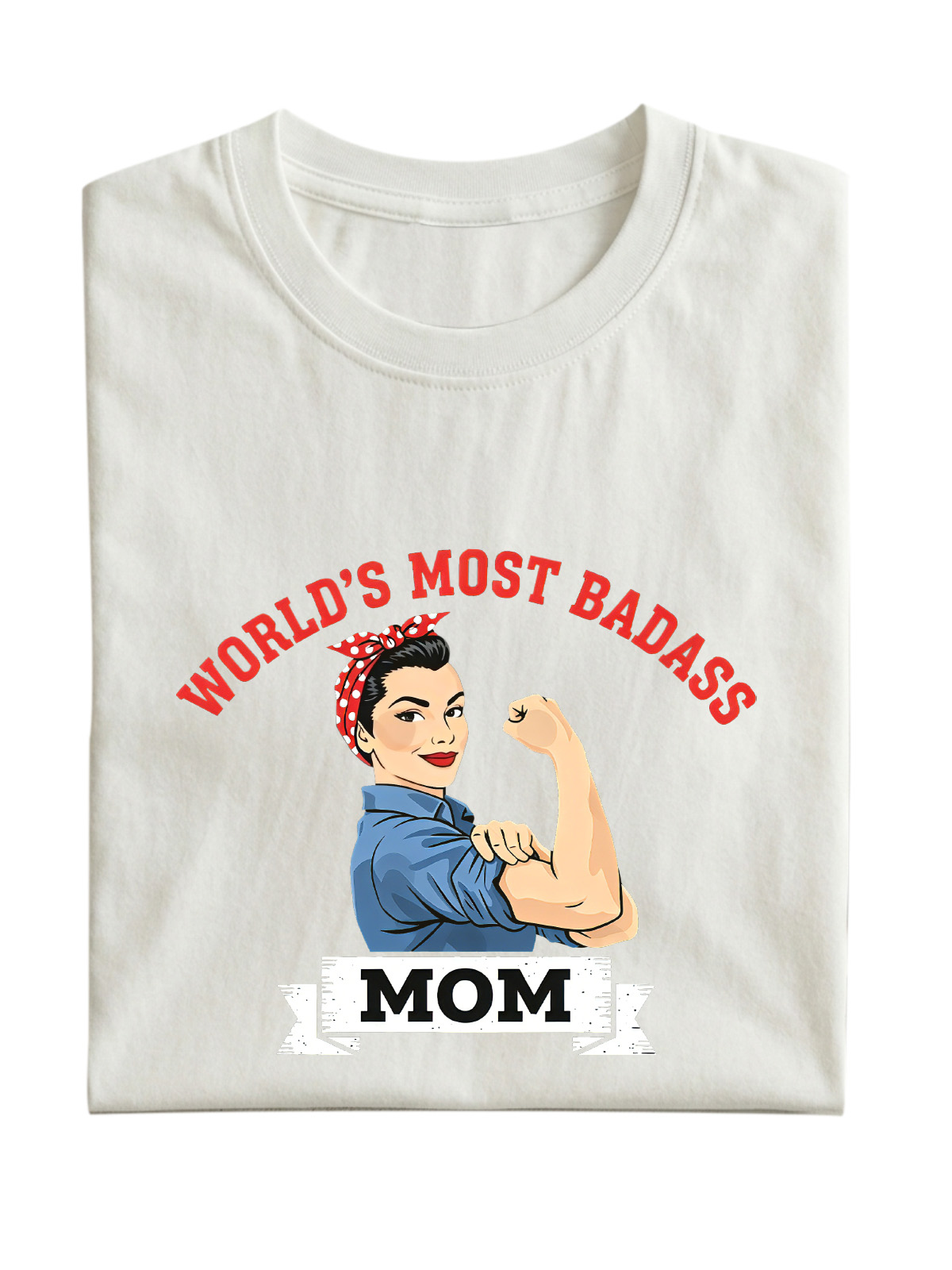 World's Most Badass Mom Cotton Short-sleeve T-shirt