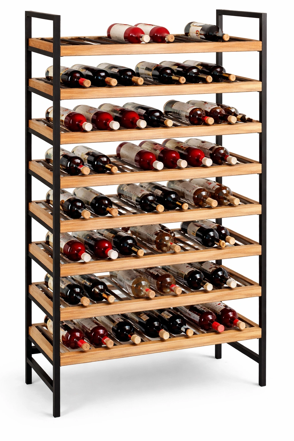 Range bouteilles grande capacite bois et metal-tivirox