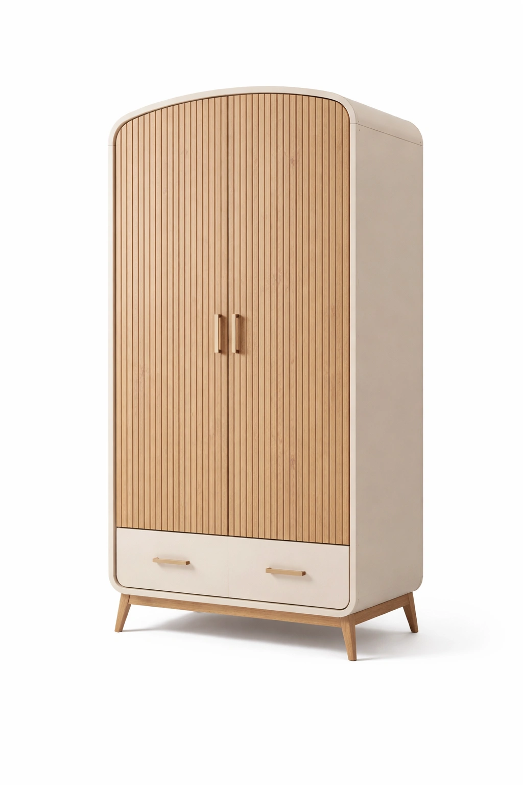 Armoire rangement bois clair portes rainurees-tivirox