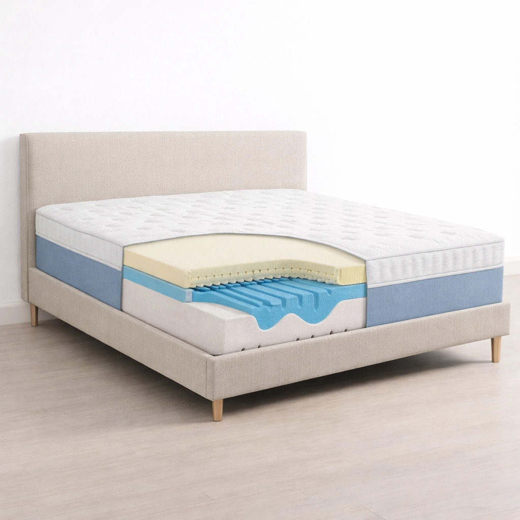 Matelas mousse multicouche ergonomique coupe-tivirox