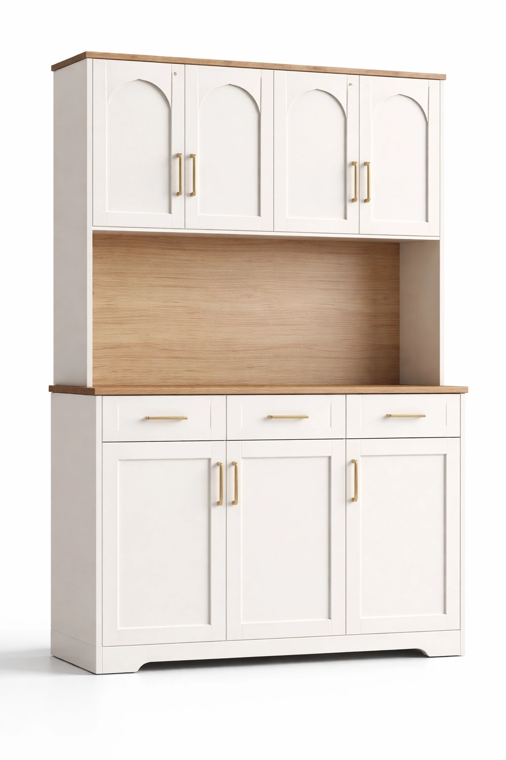 Buffet cuisine blanc avec placards et tiroirs-tivirox